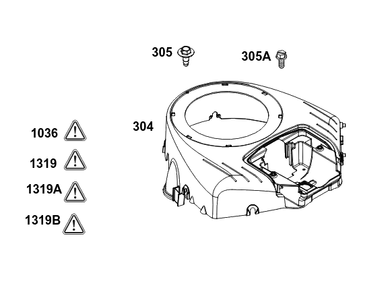 Blower Housing Group Diagram and Parts List for 40N777-0028-B5 400000 - 699999 Briggs and Stratton Engine